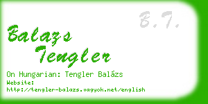 balazs tengler business card